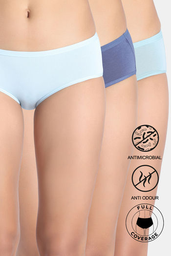 Buy Zivame Low Rise Full Coverage Hipster Panty (Pack of 3) - Multicolor